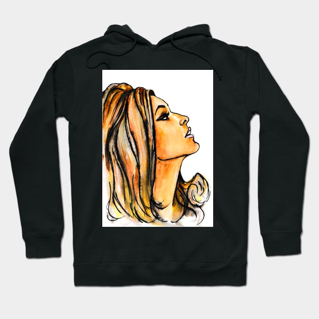 Sharon Tate Hoodie by Svetlana Pelin